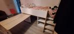 (Half)hoogslaper met bureau, Ophalen, 85 tot 100 cm, Gebruikt, Hoogslaper of Stapelbed