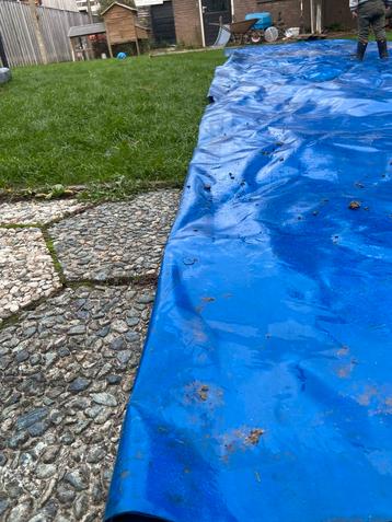 Stevig blauw zeil - Bescherming voor tuin en meer! beschikbaar voor biedingen