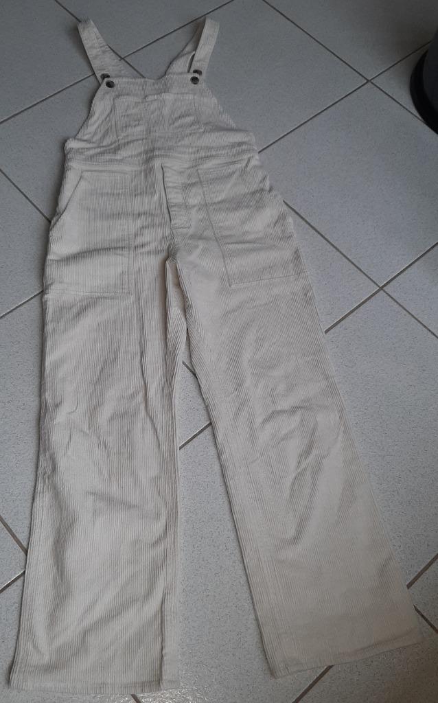 & Other Stories ecru ribfluweel stretch tuinbroek mt 40, Kleding | Dames, Broeken en Pantalons, Zo goed als nieuw, Maat 38/40 (M)