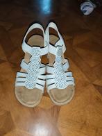 Rieker sandalen met hak maat 41, Wit, Zo goed als nieuw, Rieker, Sandalen of Muiltjes