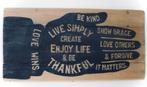 Handgeschilderd houten wand bord / Love wins / vintage, Ophalen of Verzenden, Nieuw