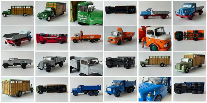 Vrachtwagens: Citroen IFA Mercedes Opel Scania Tatra, 1:43, Hobby en Vrije tijd, Modelauto's | 1:43, Zo goed als nieuw, Bus of Vrachtwagen