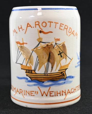 Zeldzame Marine Hafen Abt. Rotterdam Beer Stein 1941 beschikbaar voor biedingen
