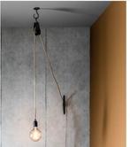 Hanglamp ferro met katrol, Huis en Inrichting, Lampen | Hanglampen, Ophalen of Verzenden, Zo goed als nieuw, Minder dan 50 cm