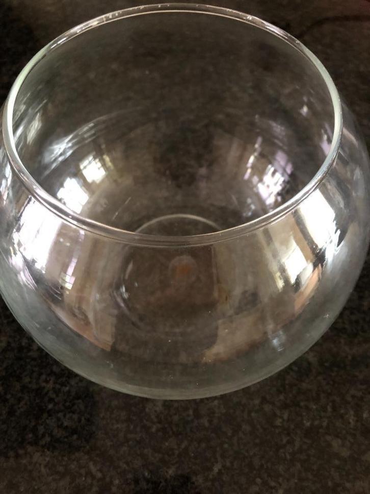 DK Design Bloemenvaas bol/rond model - transparant glas, Antiek en Kunst, Antiek | Glas en Kristal, Ophalen of Verzenden