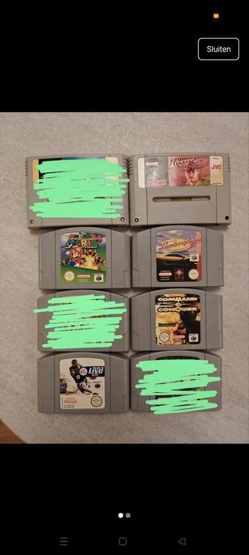 Retro Games SNES & N64 - Mario, NBA, Lamborghini beschikbaar voor biedingen