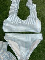 Nieuw! Lichtblauw-wit gestreepte bikini met kraagje, Ophalen of Verzenden, Nieuw, Meisje, Bikiniset
