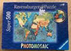 Puzzel 500 stukjes Photomosaic de wereld, Ophalen, Zo goed als nieuw