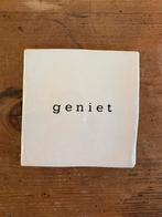 Tegel met tekst ‘geniet’ ( witje 10x10), Verzenden, Zo goed als nieuw