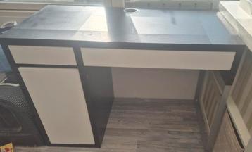 Bureau Micke Ikea wit met zwart