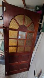 Houten Voordeur met Glas, Ophalen, Gebruikt, 80 tot 100 cm, Buitendeur