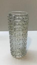 Vintage glazen cilinder vaas. Frantisek Peceny Candelwax, Huis en Inrichting, Woonaccessoires | Vazen, Ophalen of Verzenden, Zo goed als nieuw