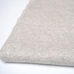 64012) katoen boordstof lichtbruin crème melange 90cm breed, Nieuw, Ophalen of Verzenden, 30 tot 120 cm, Katoen
