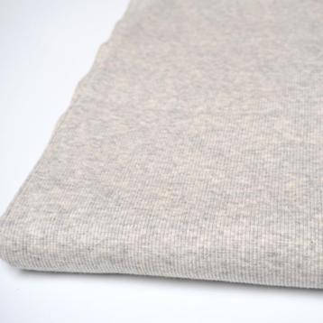64012) katoen boordstof lichtbruin crème melange 90cm breed beschikbaar voor biedingen