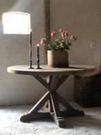 Stoere landelijke RONDE EETTAFEL * hout*  Huisje Sfeer, Ophalen of Verzenden, Nieuw
