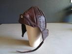 Originele Vintage Pilotenmuts Leer - 1955, Ophalen of Verzenden, Gedragen, One size fits all, Pet
