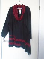 Magna A-Symmetrisch Tuniek Zwart Rood Glitter mt 52/54 Nieuw, Kleding | Dames, Grote Maten, Verzenden, Blouse of Tuniek, Nieuw