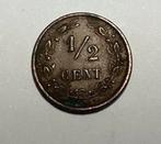 Halve cent 1891, Postzegels en Munten, Ophalen of Verzenden, Koningin Wilhelmina, Overige waardes, Losse munt