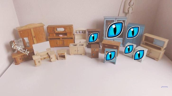 Poppenhuis meubeltjes antiek kastjes E, Antiek en Kunst, Antiek | Speelgoed, Ophalen of Verzenden
