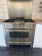 Luxe Boretti GasFornuis 90cm RVS – 5 pits, Ophalen, Gebruikt, 60 cm of meer, Gas