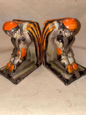 Unieke beelden Antieke boekensteunen Wiener Werkstatte ? beschikbaar voor biedingen