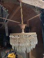 Kitsch kroonluchter koper / glas doorsnede 30 cm, Huis en Inrichting, Lampen | Kroonluchters, Ophalen, Zo goed als nieuw, Glas