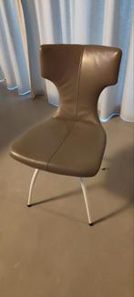 6 Leolux Callas Eetkamerstoelen, Ophalen, Gebruikt, Bruin, Metaal