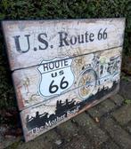 Groot Reclamebord Route 66, Verzamelen, Merken en Reclamevoorwerpen, Ophalen of Verzenden, Nieuw, Reclamebord