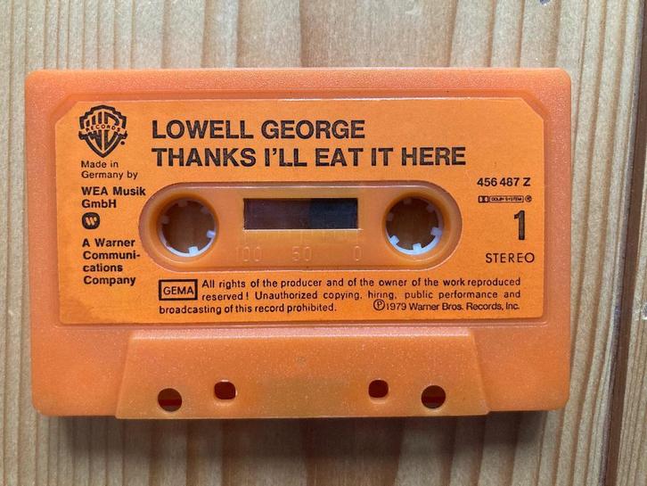 Lowell George Thanks I’ll Eat It Here oranje Little Feat, Cd's en Dvd's, Cassettebandjes, Gebruikt, Origineel, Overige genres