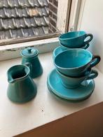 Thee of koffie servies in turquiose, Huis en Inrichting, Ophalen, Zo goed als nieuw, Overige stijlen, Kop(pen) en/of Schotel(s)