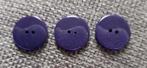 3 paarse KNOPEN. Glitter/glimmend. Doorsnee knoop 2 cm, Ophalen of Verzenden, Zo goed als nieuw, Knoop of Knopen