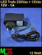 LED Trafo Voeding Adapter Driver - 230V > 12V - 1A = 12W - S, Ophalen of Verzenden, Nieuw, LEDtrafo