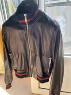Gucci leren bomberjack dames, Maat 38/40 (M), Zwart, Ophalen of Verzenden, Gucci