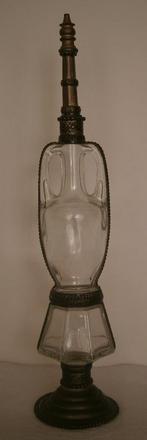 Antiek/Vintage Marokkaanse parfumfles,  glas/metaal, H 38 cm, Ophalen of Verzenden