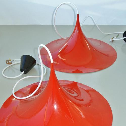 2x Fog & Morup hang LAMPEN Deens Design heksenhoed Semi, Huis en Inrichting, Lampen | Hanglampen, Gebruikt, Minder dan 50 cm, Metaal