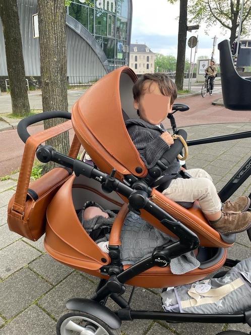 Luxe Dubbele Kinderwagen Mima, Kinderen en Baby's, Kinderwagens en Combinaties, Gebruikt, Combiwagen, Overige merken, Duowagen