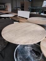 Richmond BLACK FRIDAY AANB Tafel HAMPTON ROND TRAVERTIN 140, Huis en Inrichting, Tafels | Eettafels, Rond, Nieuw, Ophalen of Verzenden