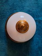 Plafondlamp Bronskleurig messing, merk GK, 29 cm doorsnee, Ophalen of Verzenden, Zo goed als nieuw, Glas