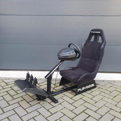 Playseat + Thrustmaster T300 RS GT Alcantara PS4 / PS5, Spelcomputers en Games, Games | Sony PlayStation 5, Refurbished, Ophalen of Verzenden
