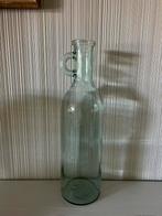 Hoge vaas van glas (mint groen) h 50x b 15 cm, Ophalen of Verzenden, Zo goed als nieuw