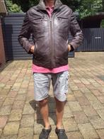 Mooi soepel leren bruin heren jack merk Cumlaude maat XL, Ophalen of Verzenden, Gedragen, Maat 56/58 (XL), Bruin