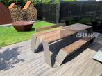 Extremis Hopper 300 cm picknicktafel tafel incl. rugleuning, Waterstad 23, Zo goed als nieuw, Rechthoekig, Info@lightchange.nl