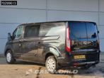 Ford Transit Custom 130PK Dubbel Cabine Automaat 2x Schuifde, Auto's, Bestelauto's, Stof, Euro 6, 4 cilinders, Zwart