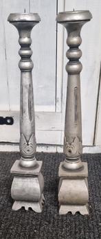 Houten kandelaars 60cm hoog, Antiek en Kunst, Ophalen, Overige materialen