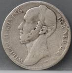 Schaarse 1 gulden 1843  Willem 2, Postzegels en Munten, Munten | Nederland, Zilver, 1 gulden, Koning Willem II, Losse munt