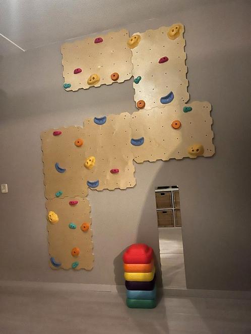 Kinder klimwand – 6 klimpanelen met grepen – zo goed als nie, Kinderen en Baby's, Kinderkamer | Inrichting en Decoratie, Zo goed als nieuw