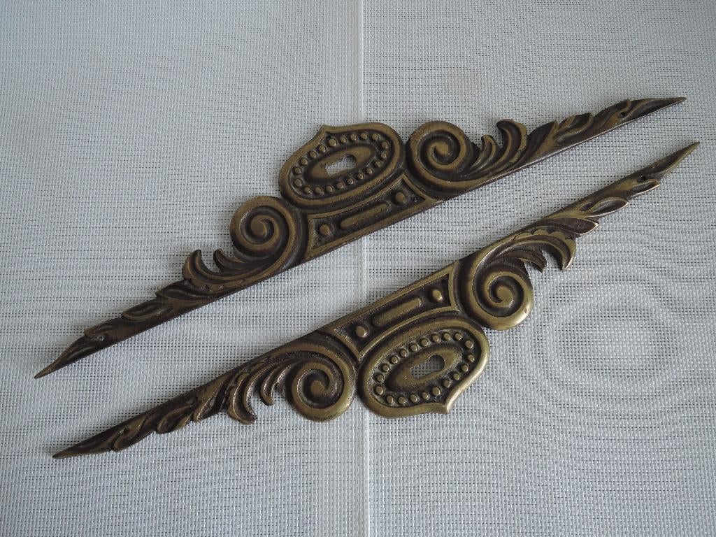 Twee heel zware lange koperen sleutelplaten, Ophalen of Verzenden, Zo goed als nieuw, Koper of Messing, Overige typen