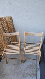 Stoelen - hout, Ophalen, Gebruikt, Twee, Bruin