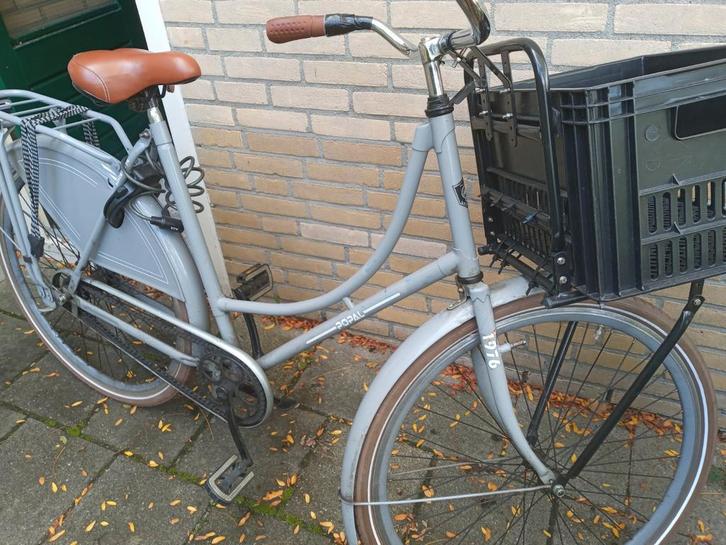 POPAL OMA'S FIETS 28 INCH, kleur grijs, I.z.g.st., Fietsen en Brommers, Fietsen | Dames | Omafietsen, Gebruikt, 56 cm of meer