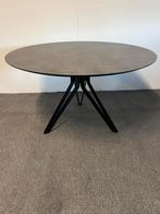 Ronde eettafel HPL beton antraciet 130cm, Rond, Ophalen of Verzenden, Zo goed als nieuw, Vijf personen of meer